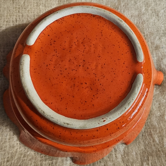 Vintage Burnt Orange 80s Appetizer/ Chip and Dip Set - Picture 3 of 5